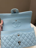 Chanel Classic Quilted Medium Double Flap Tiffany Blue Lambskin - Bags - 16