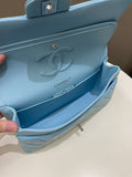 Chanel Classic Quilted Medium Double Flap Tiffany Blue Lambskin - Bags - 17