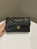 Chanel Classic Quilted Small Double Flap Black Caviar - 17