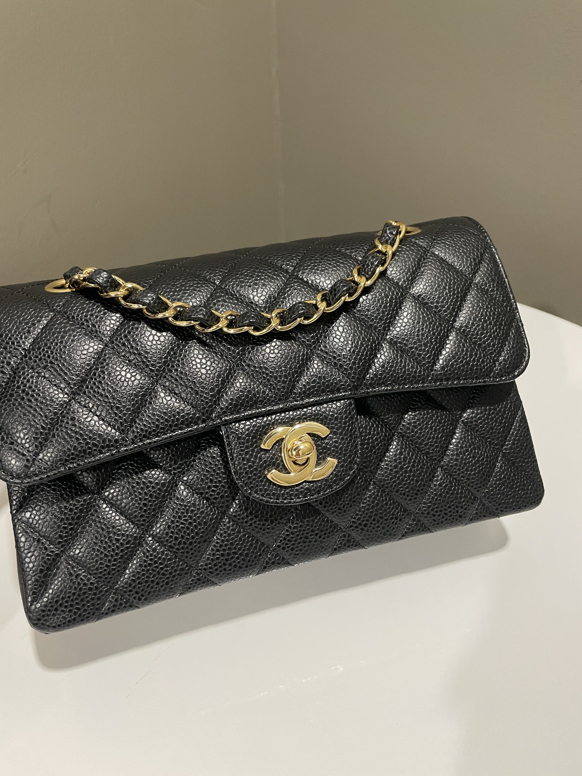 Chanel Classic Quilted Small Double Flap Black Caviar