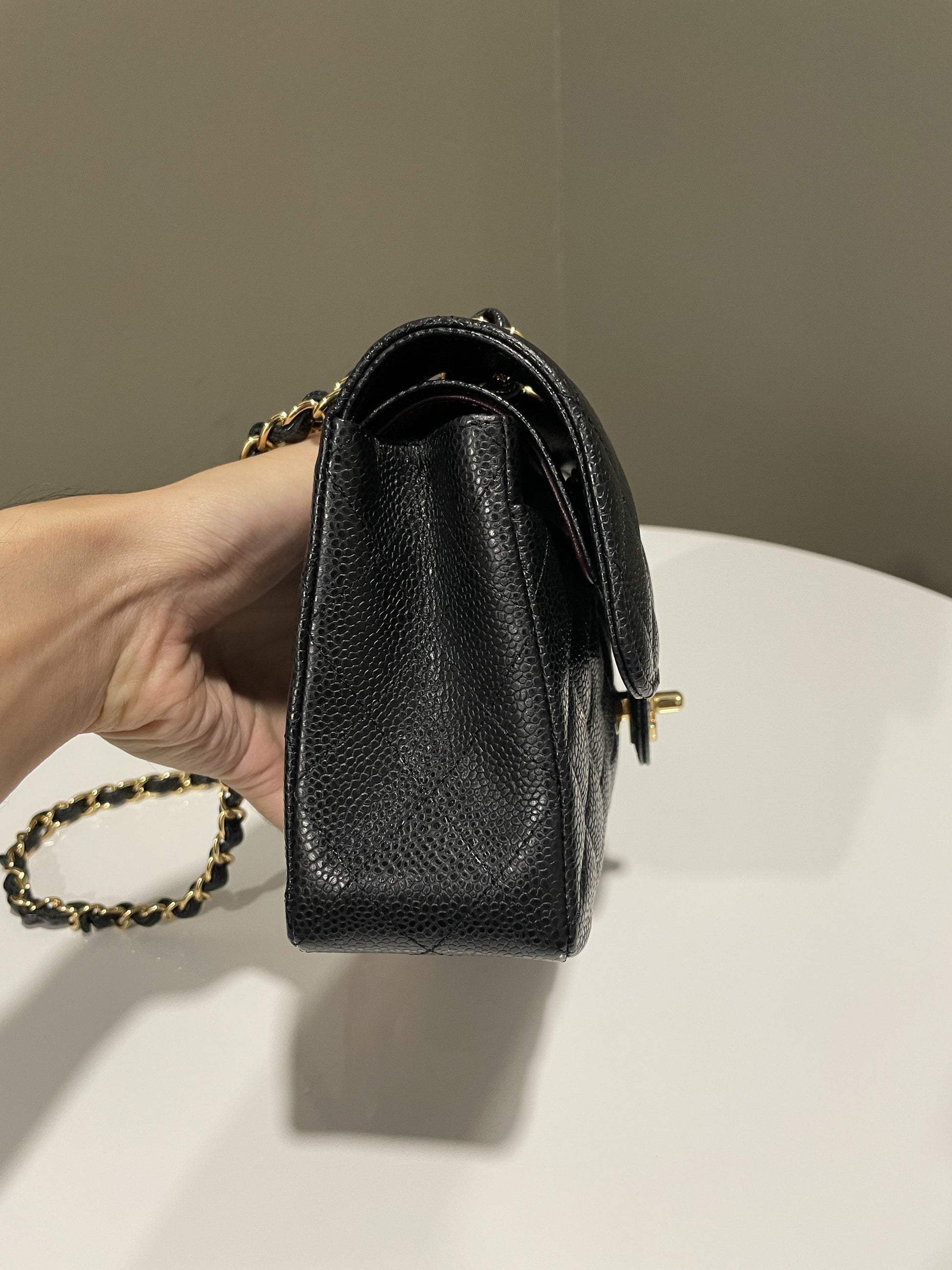Chanel Classic Quilted Small Double Flap Black Caviar - 4