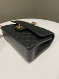 Chanel Classic Quilted Small Double Flap Black Caviar - 8