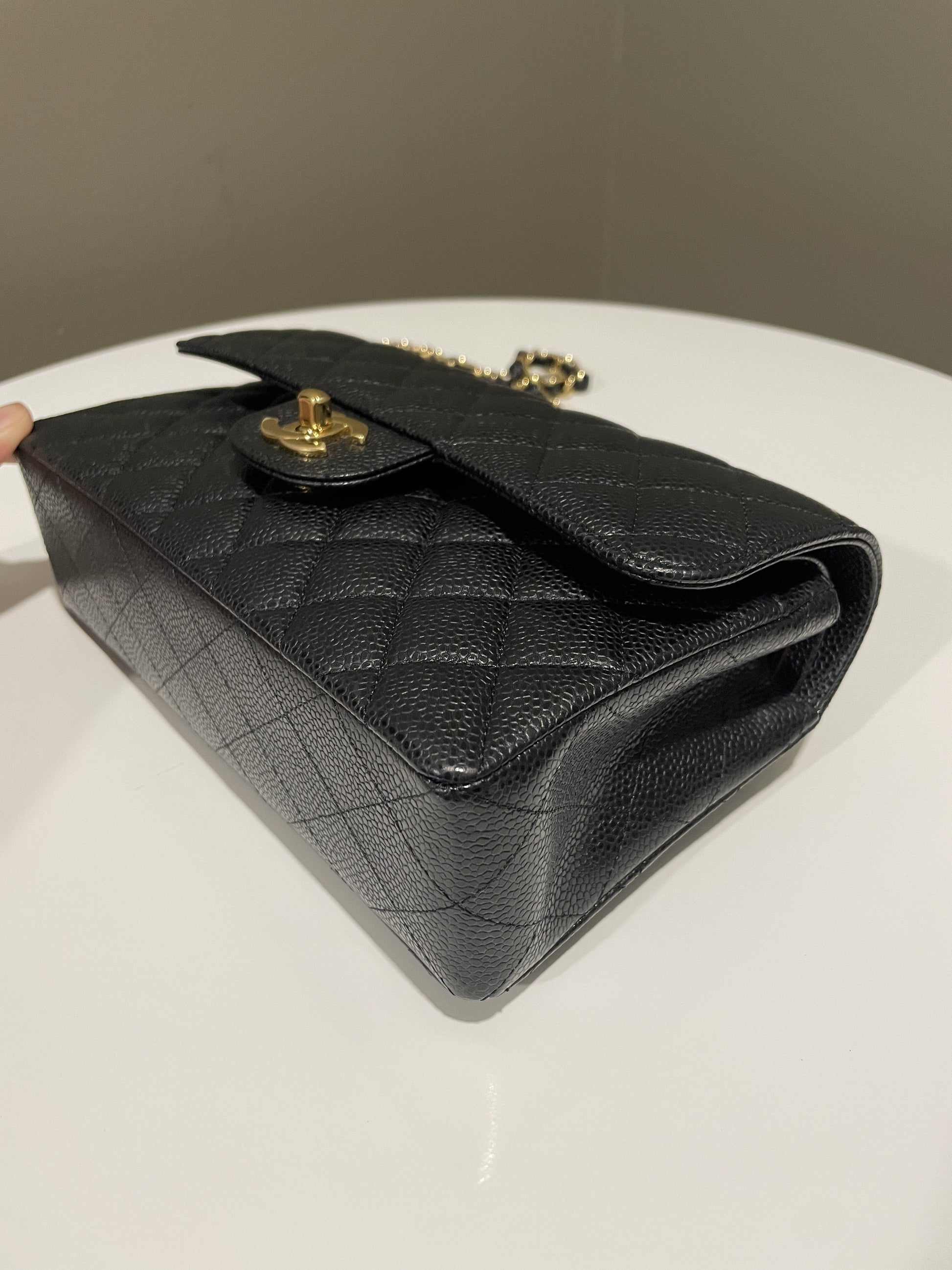 Chanel Classic Quilted Small Double Flap Black Caviar - 8