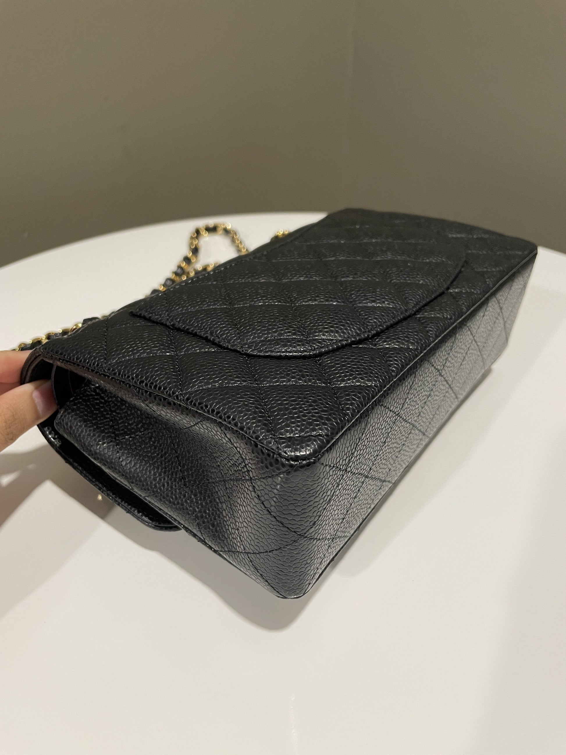 Chanel Classic Quilted Small Double Flap Black Caviar - 9
