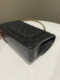 Chanel Classic Quilted Small Double Flap Black Caviar - 10
