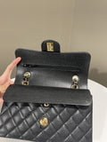 Chanel Classic Quilted Small Double Flap Black Caviar - 12