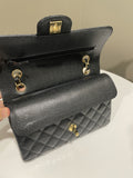 Chanel Classic Quilted Small Double Flap Black Caviar - 13