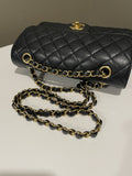Chanel Classic Quilted Small Double Flap Black Caviar - 16