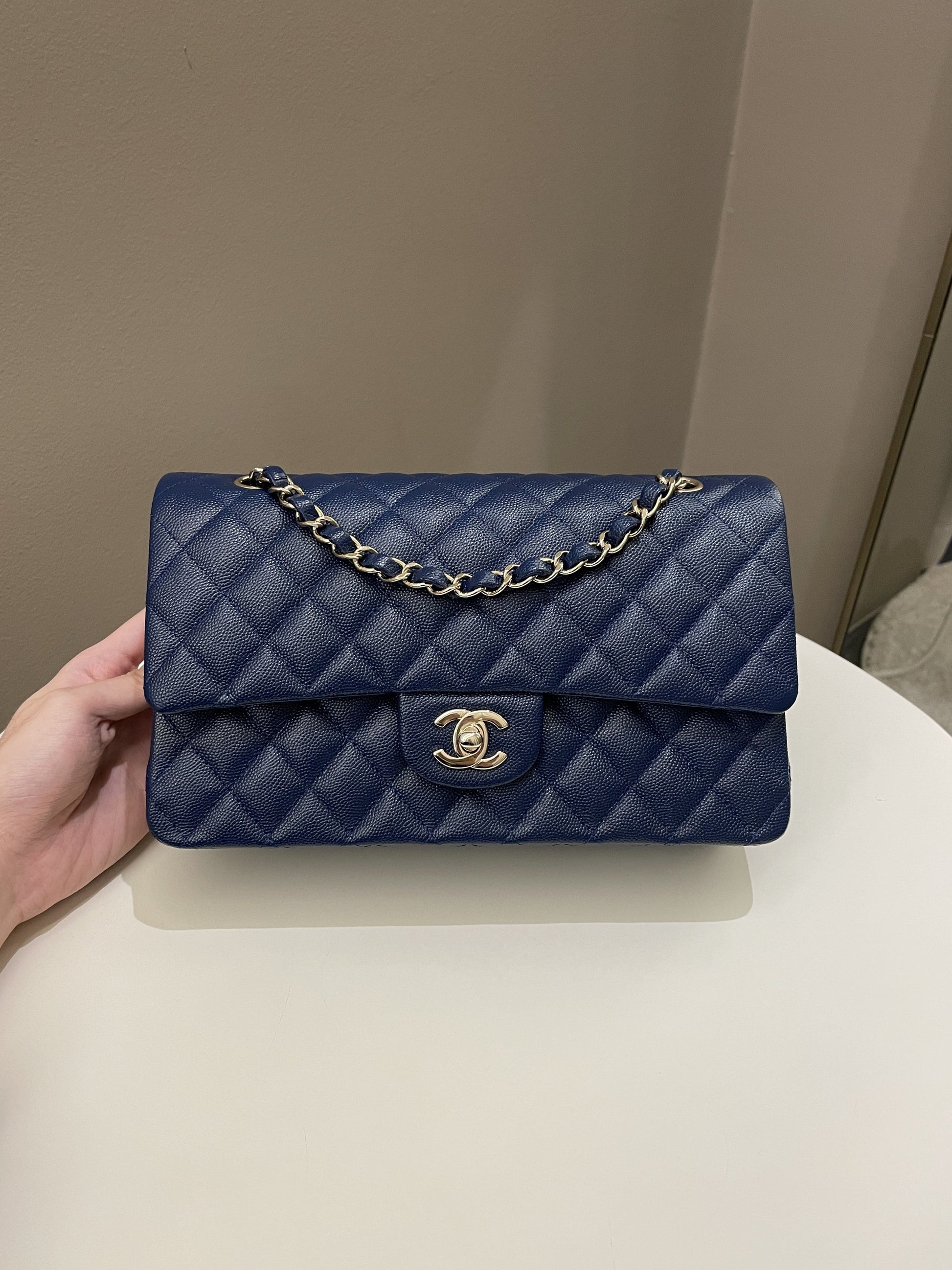 Chanel Classic Quilted Medium Double Flap Dark Navy Caviar - Bags - 22