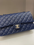 Chanel Classic Quilted Medium Double Flap Dark Navy Caviar - Bags