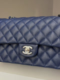 Chanel Classic Quilted Medium Double Flap Dark Navy Caviar - Bags - 2