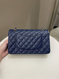 Chanel Classic Quilted Medium Double Flap Dark Navy Caviar - Bags - 5