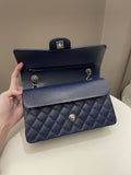 Chanel Classic Quilted Medium Double Flap Dark Navy Caviar - Bags - 14