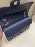 Chanel Classic Quilted Medium Double Flap Dark Navy Caviar - Bags - 16