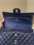 Chanel Classic Quilted Medium Double Flap Dark Navy Caviar - Bags - 17
