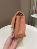 Chanel Vintage Classic Quilted Medium Flap Nude pink Suede - Bags - 6