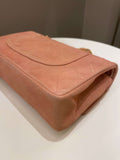 Chanel Vintage Classic Quilted Medium Flap Nude pink Suede - Bags - 11