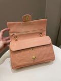 Chanel Vintage Classic Quilted Medium Flap Nude pink Suede - Bags - 12