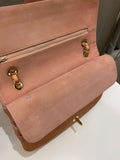 Chanel Vintage Classic Quilted Medium Flap Nude pink Suede - Bags - 14