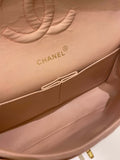 Chanel Vintage Classic Quilted Medium Flap Nude pink Suede - Bags - 17
