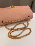 Chanel Vintage Classic Quilted Medium Flap Nude pink Suede - Bags - 19