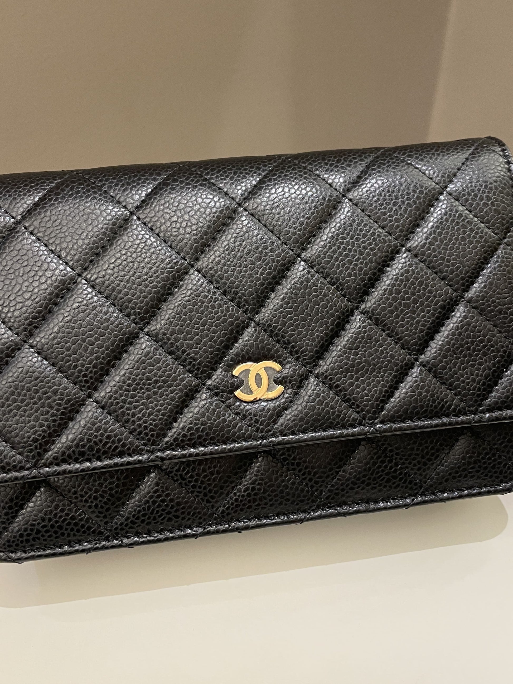 Chanel Classic Quilted Wallet on Chain Black Caviar - Bags
