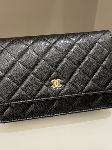 Chanel Classic Quilted Wallet on Chain Black Caviar - Bags