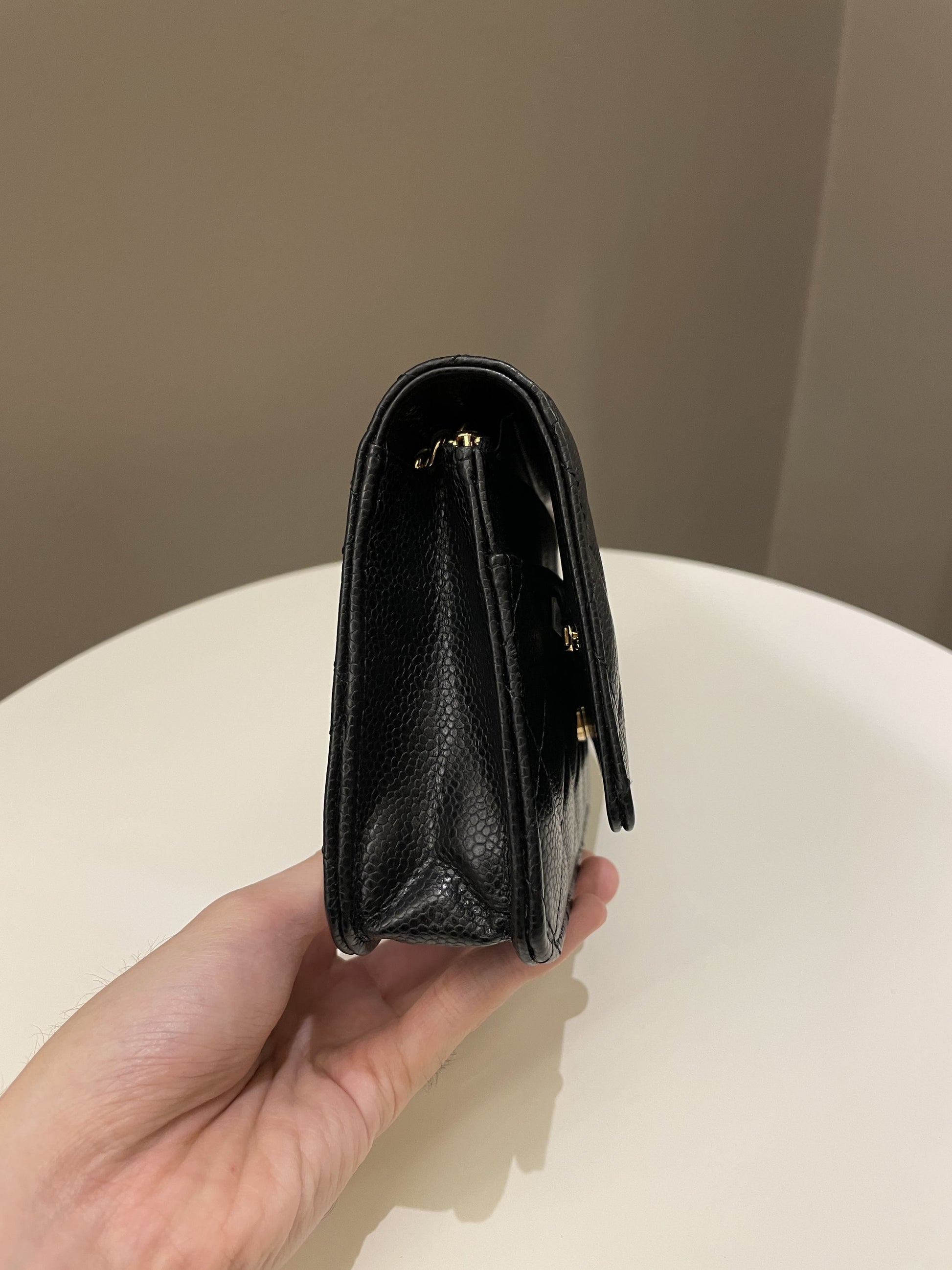 Chanel Classic Quilted Wallet on Chain Black Caviar - Bags - 4