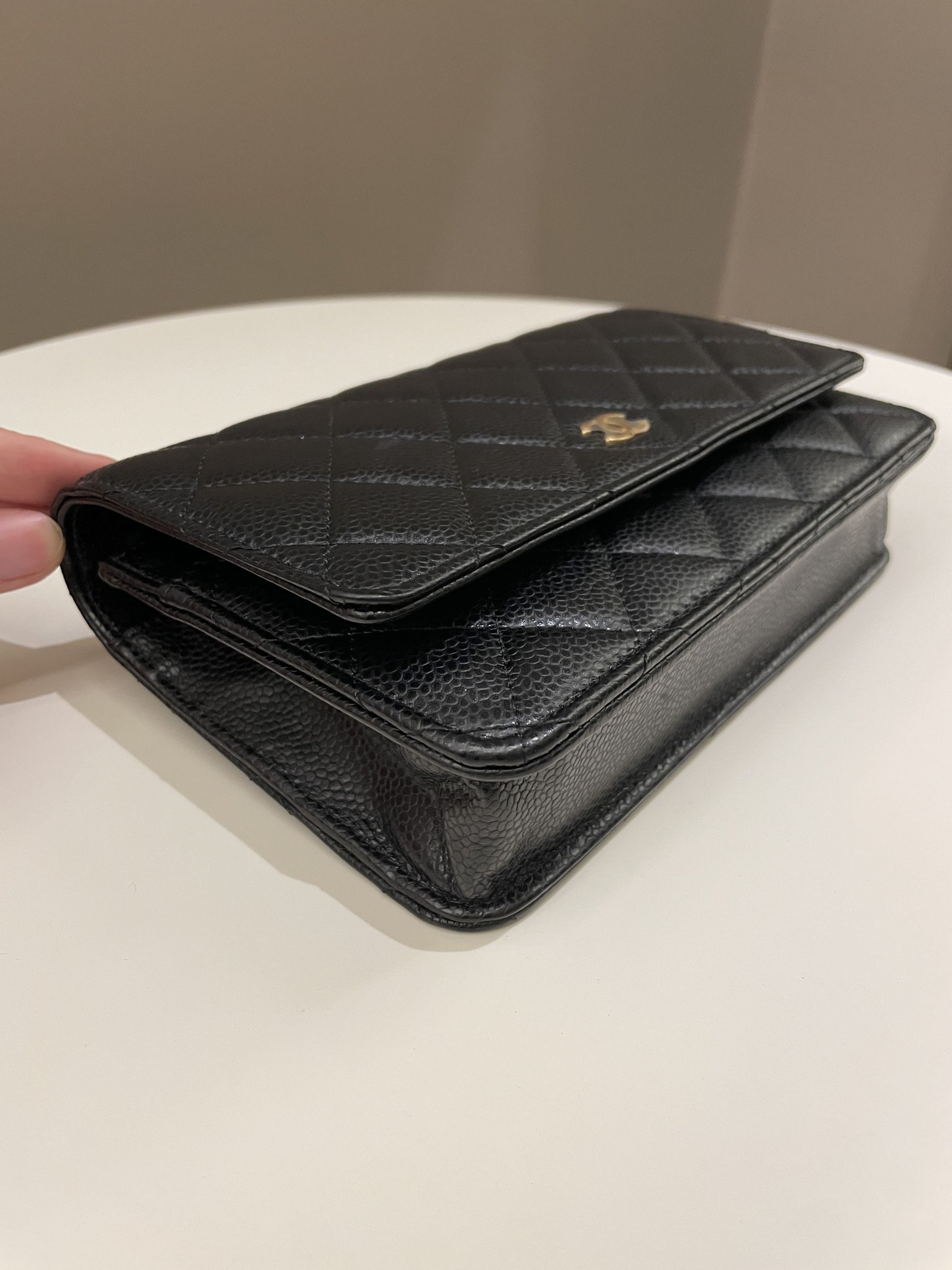 Chanel Classic Quilted Wallet on Chain Black Caviar - Bags - 7