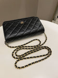 Chanel Classic Quilted Wallet on Chain Black Caviar - Bags - 15