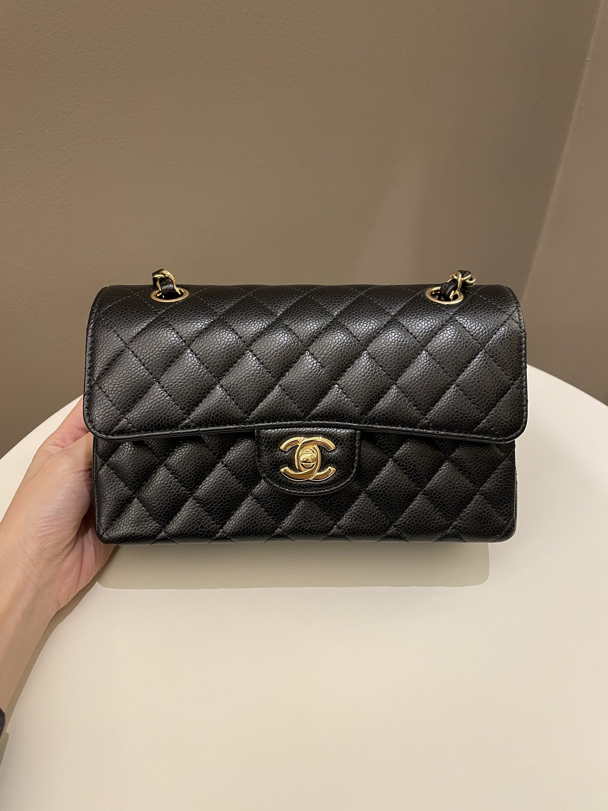 Chanel Classic Quilted Small Double Flap Black Caviar - Bags - 22