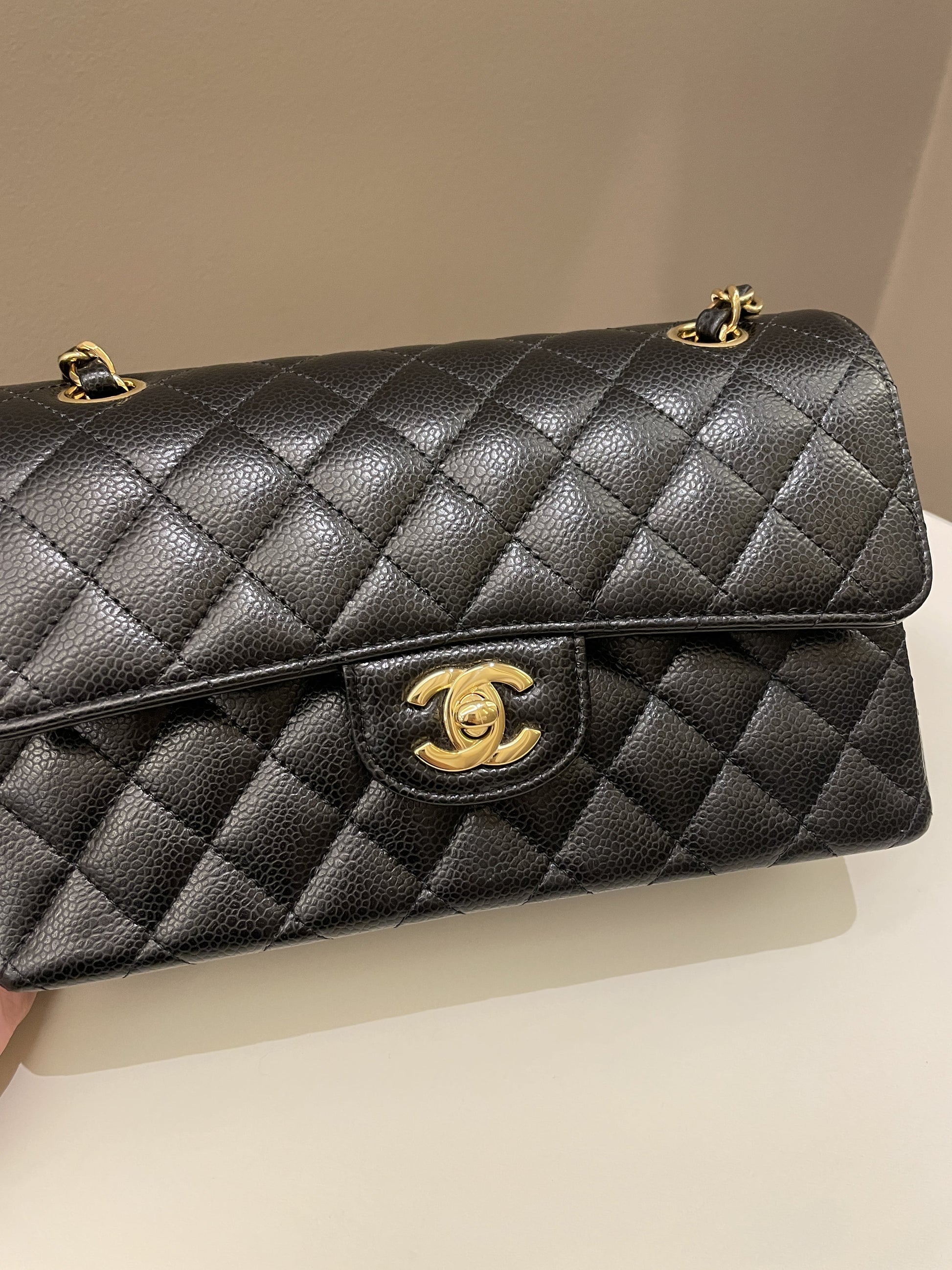 Chanel Classic Quilted Small Double Flap Black Caviar - Bags