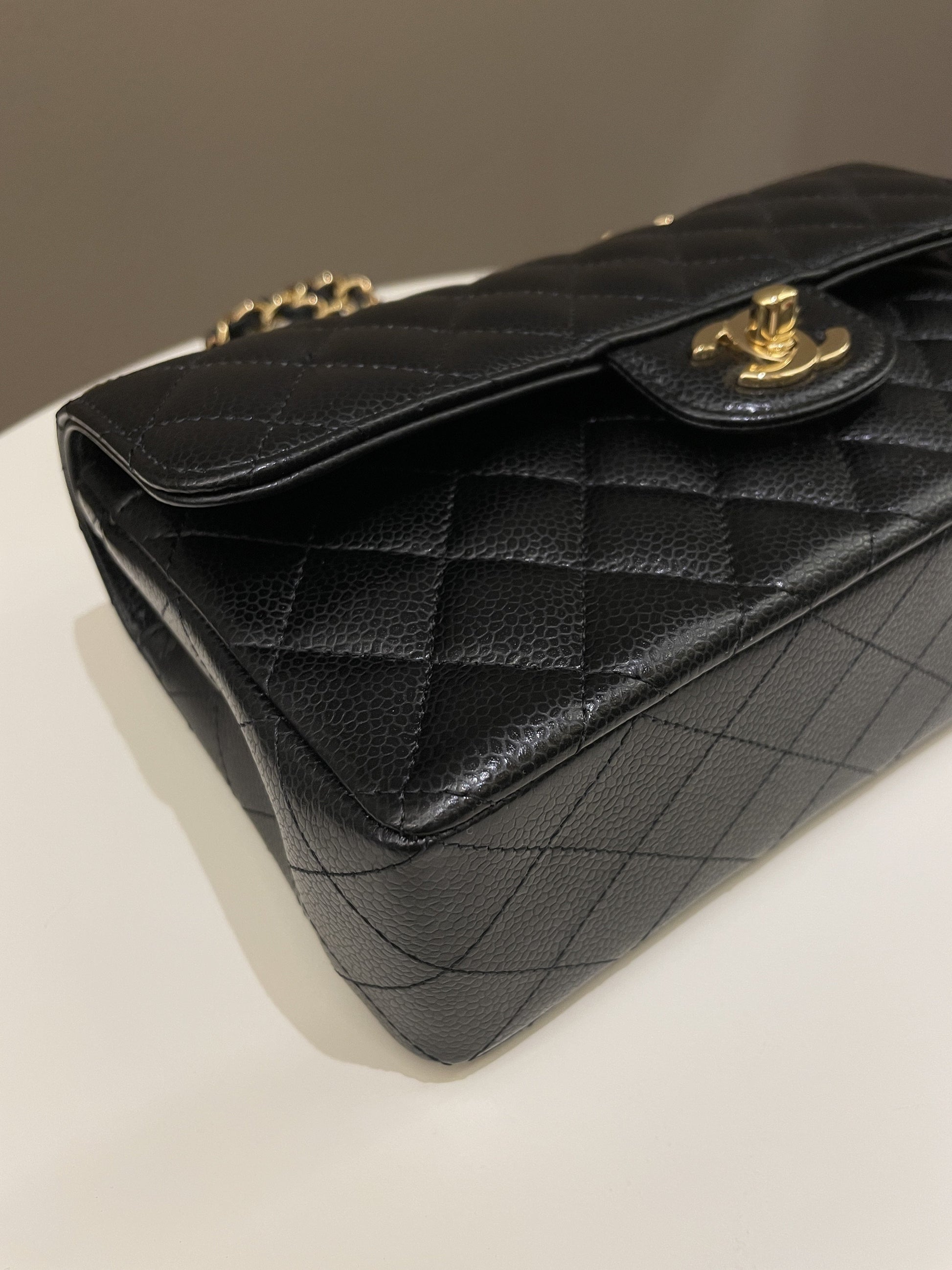 Chanel Classic Quilted Small Double Flap Black Caviar - Bags - 9