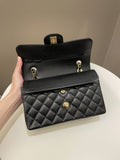 Chanel Classic Quilted Small Double Flap Black Caviar - Bags - 13
