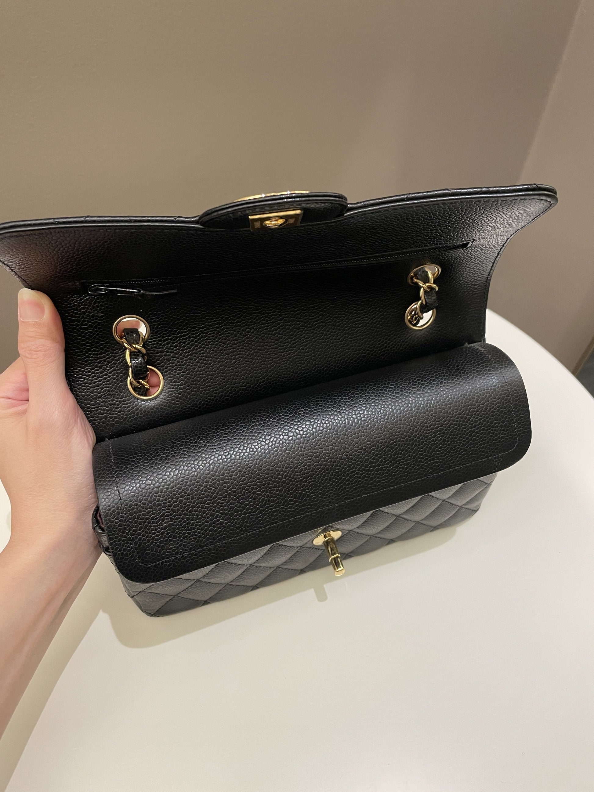 Chanel Classic Quilted Small Double Flap Black Caviar - Bags - 14