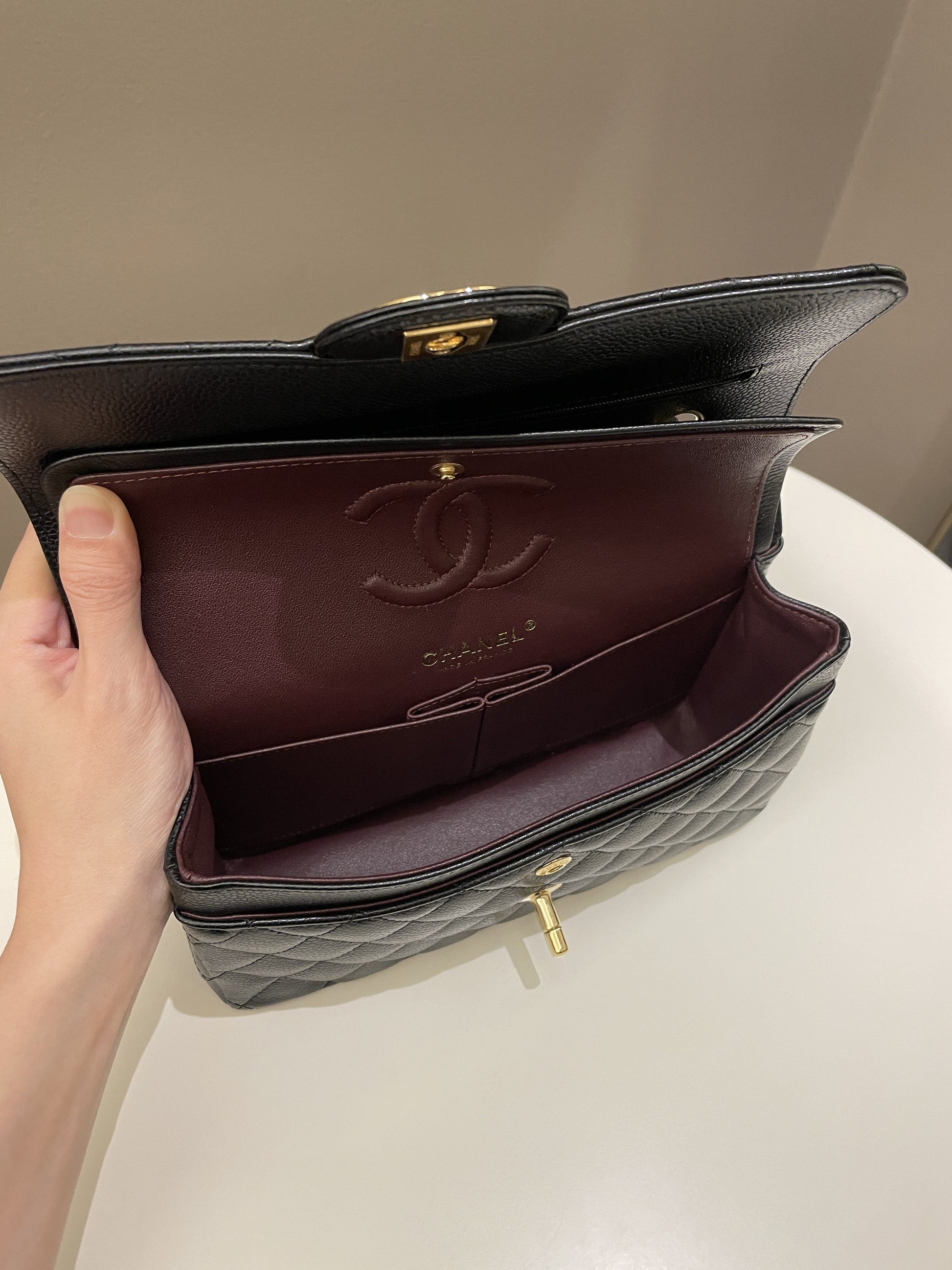 Chanel Classic Quilted Small Double Flap Black Caviar - Bags - 16