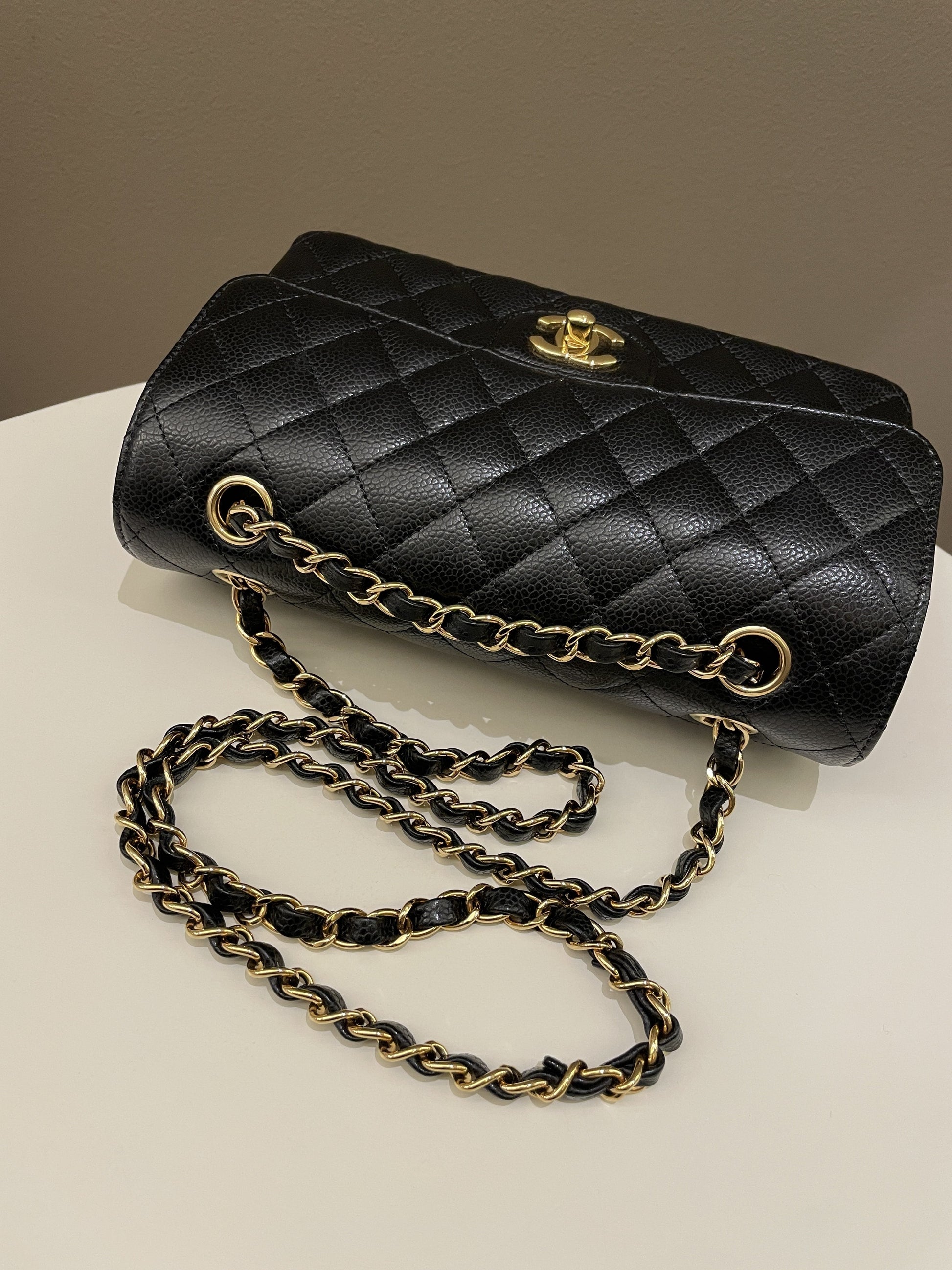 Chanel Classic Quilted Small Double Flap Black Caviar - Bags - 19