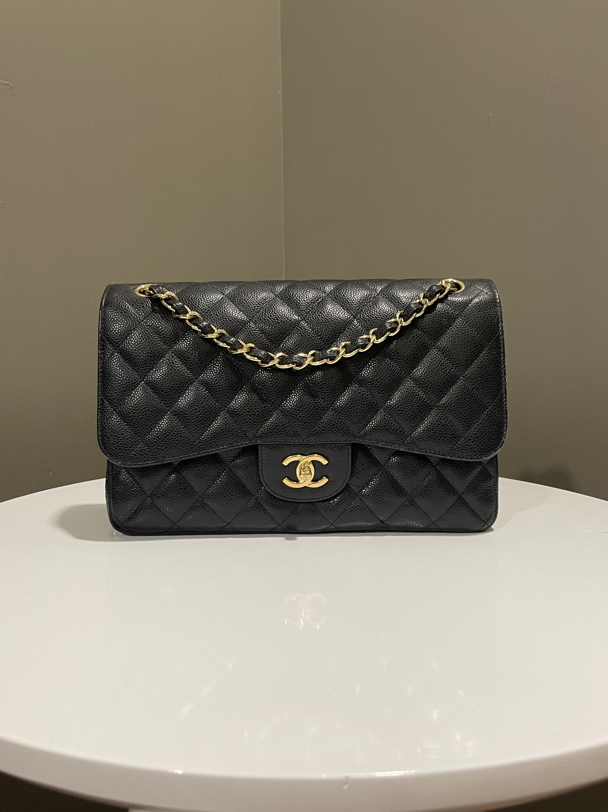 Chanel Classic Jumbo Double Flap Black Caviar - Bags - 22