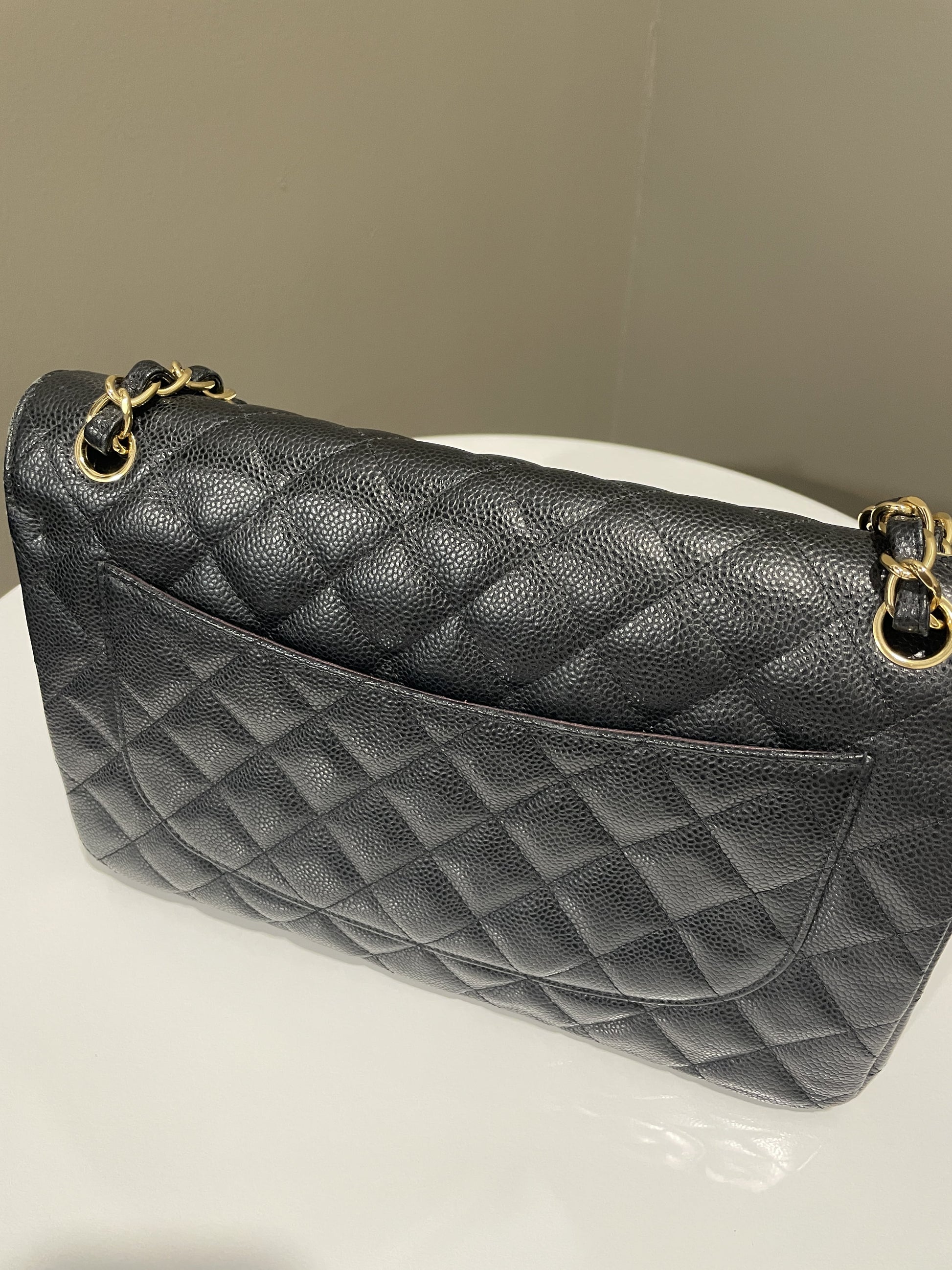 Chanel Classic Jumbo Double Flap Black Caviar - Bags - 3