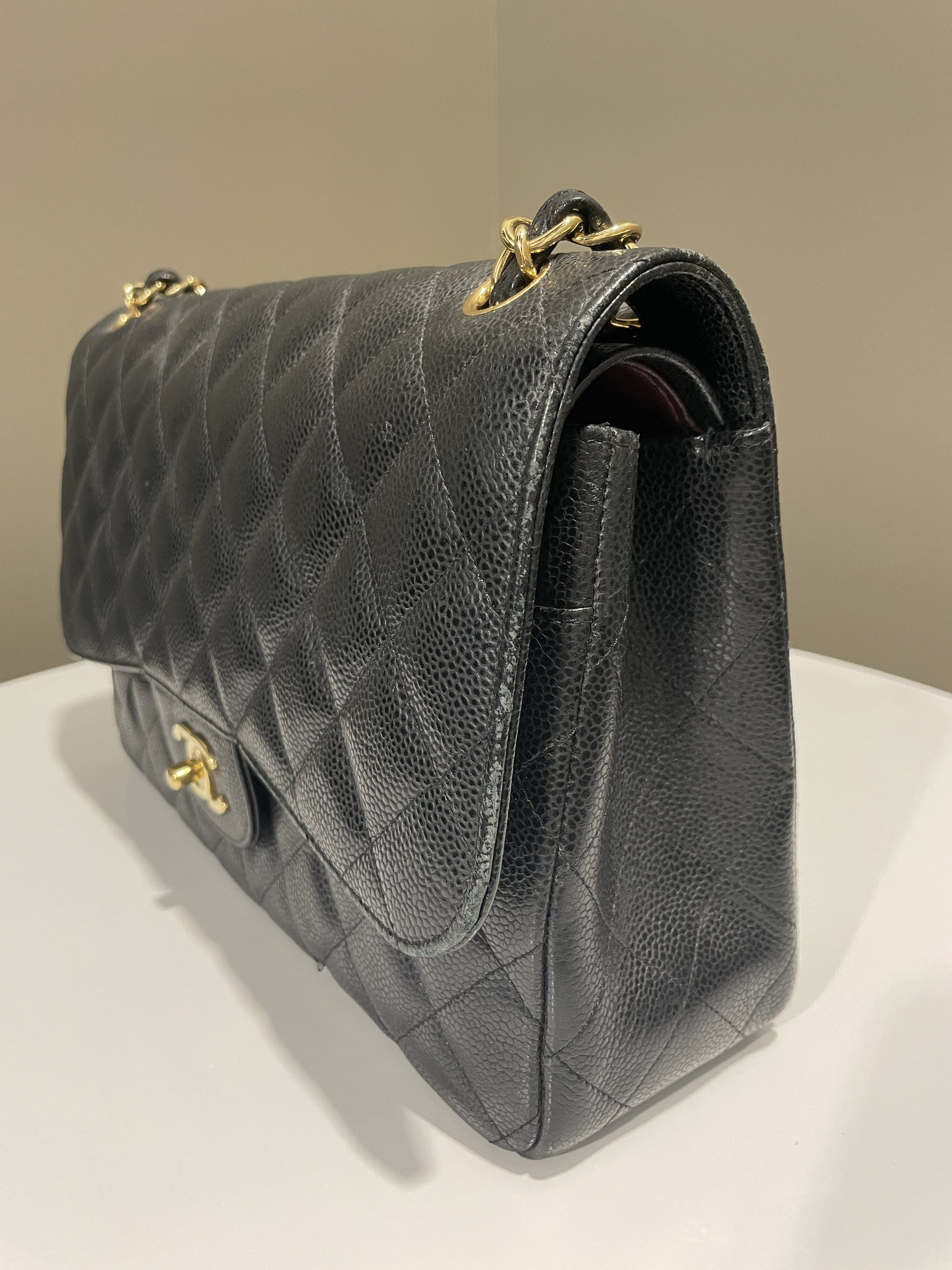 Chanel Classic Jumbo Double Flap Black Caviar - Bags - 20