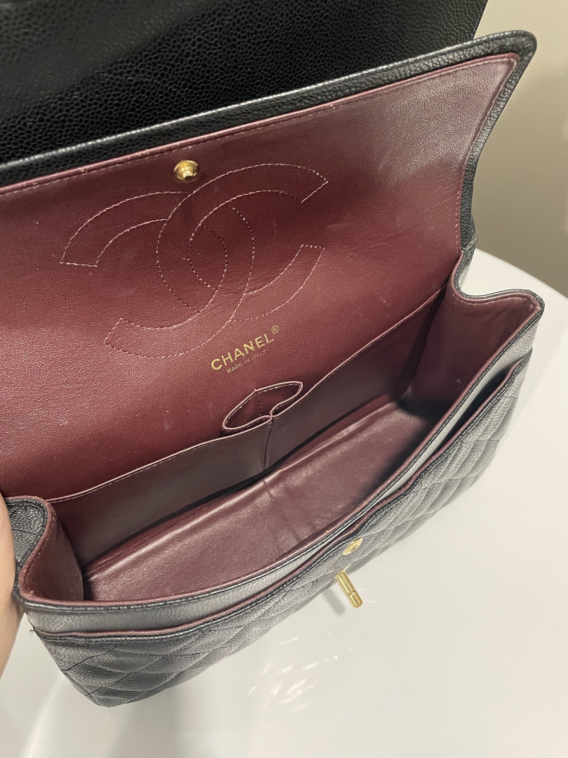 Chanel Classic Jumbo Double Flap Black Caviar - Bags - 16