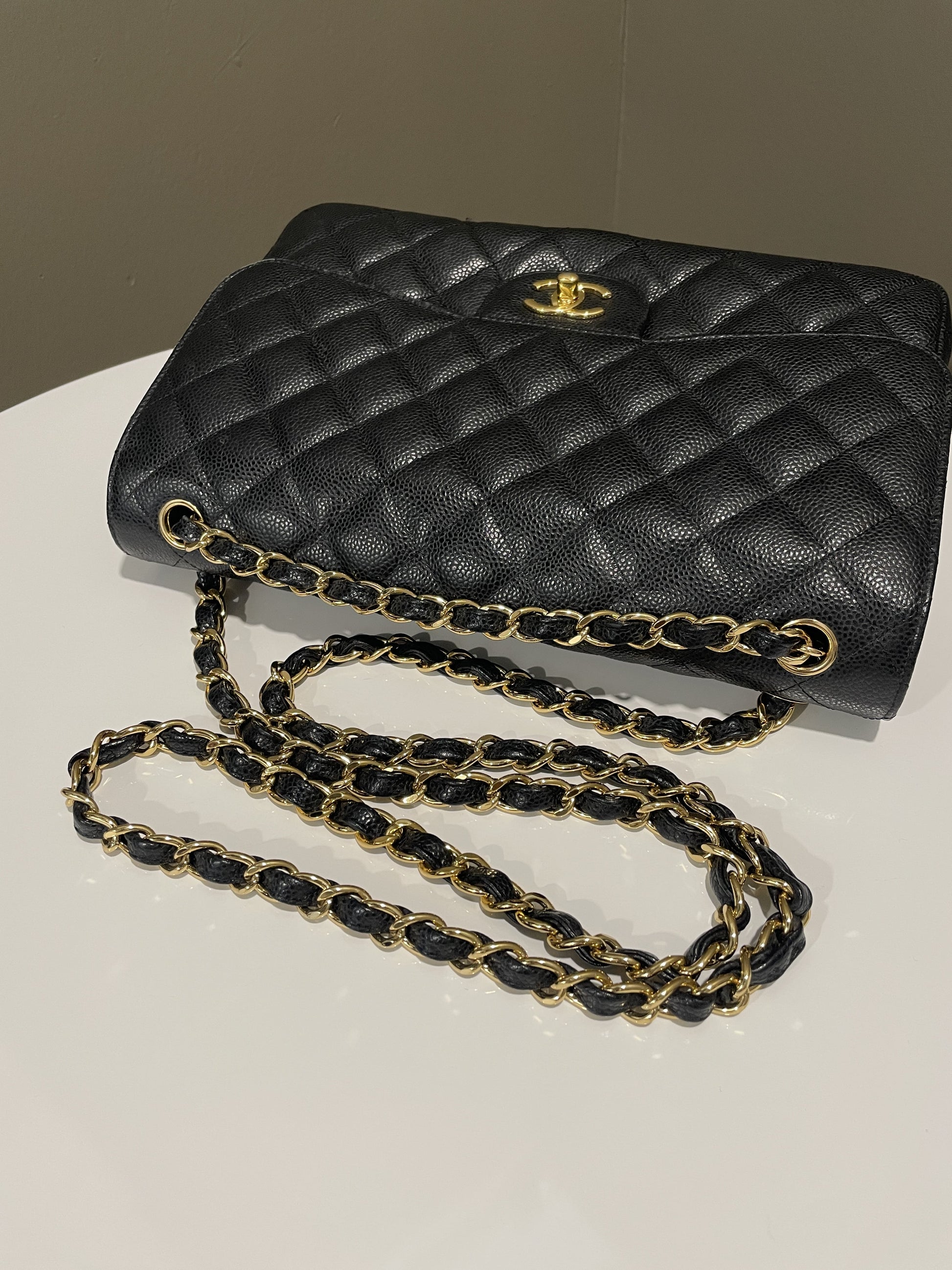 Chanel Classic Jumbo Double Flap Black Caviar - Bags - 18