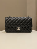 Chanel Classic Quilted Medium Double Flap Black Lambskin - Bags - 23