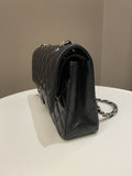 Chanel Classic Quilted Medium Double Flap Black Lambskin - Bags - 7