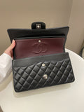 Chanel Classic Quilted Medium Double Flap Black Lambskin - Bags - 16
