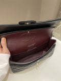 Chanel Classic Quilted Medium Double Flap Black Lambskin - Bags - 18
