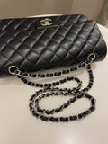 Chanel Classic Quilted Medium Double Flap Black Lambskin - Bags - 21
