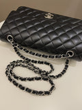Chanel Classic Quilted Medium Double Flap Black Lambskin - Bags - 22