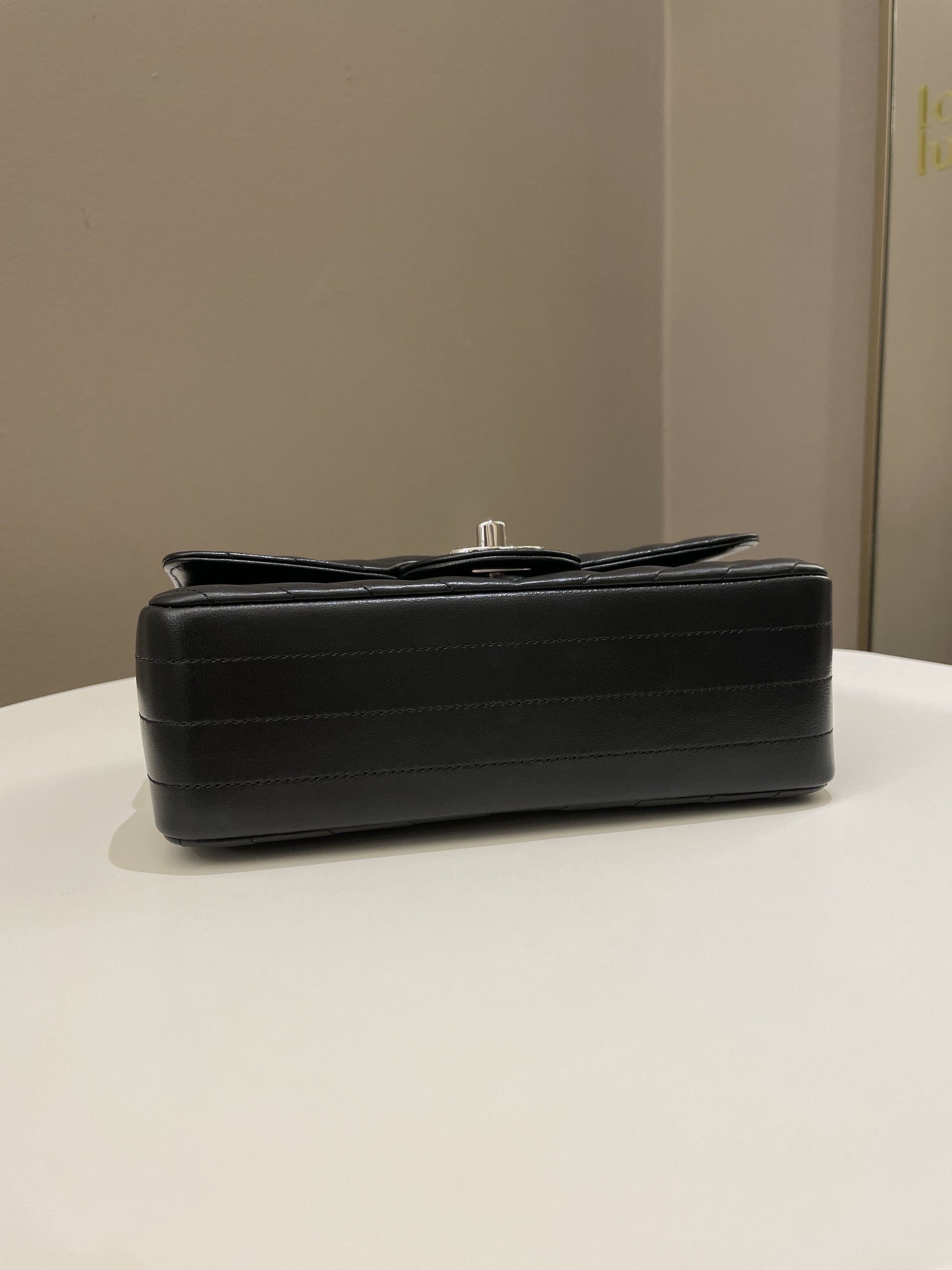 Chanel Classic Chevron Mini Rectangular Black Lambskin - Bags - 9