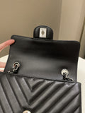 Chanel Classic Chevron Mini Rectangular Black Lambskin - Bags - 14